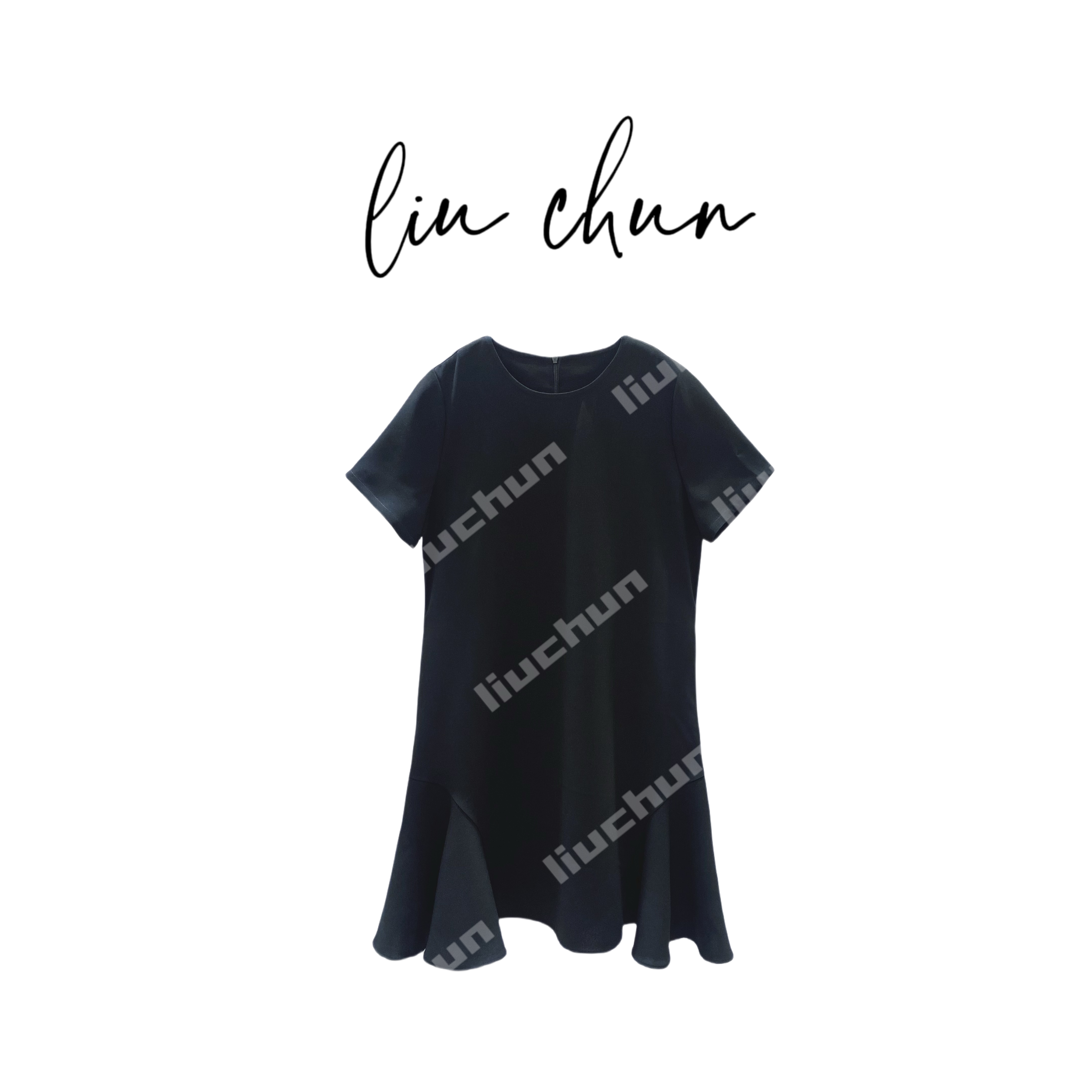 《CHUN》线条裁剪醋酸连衣裙