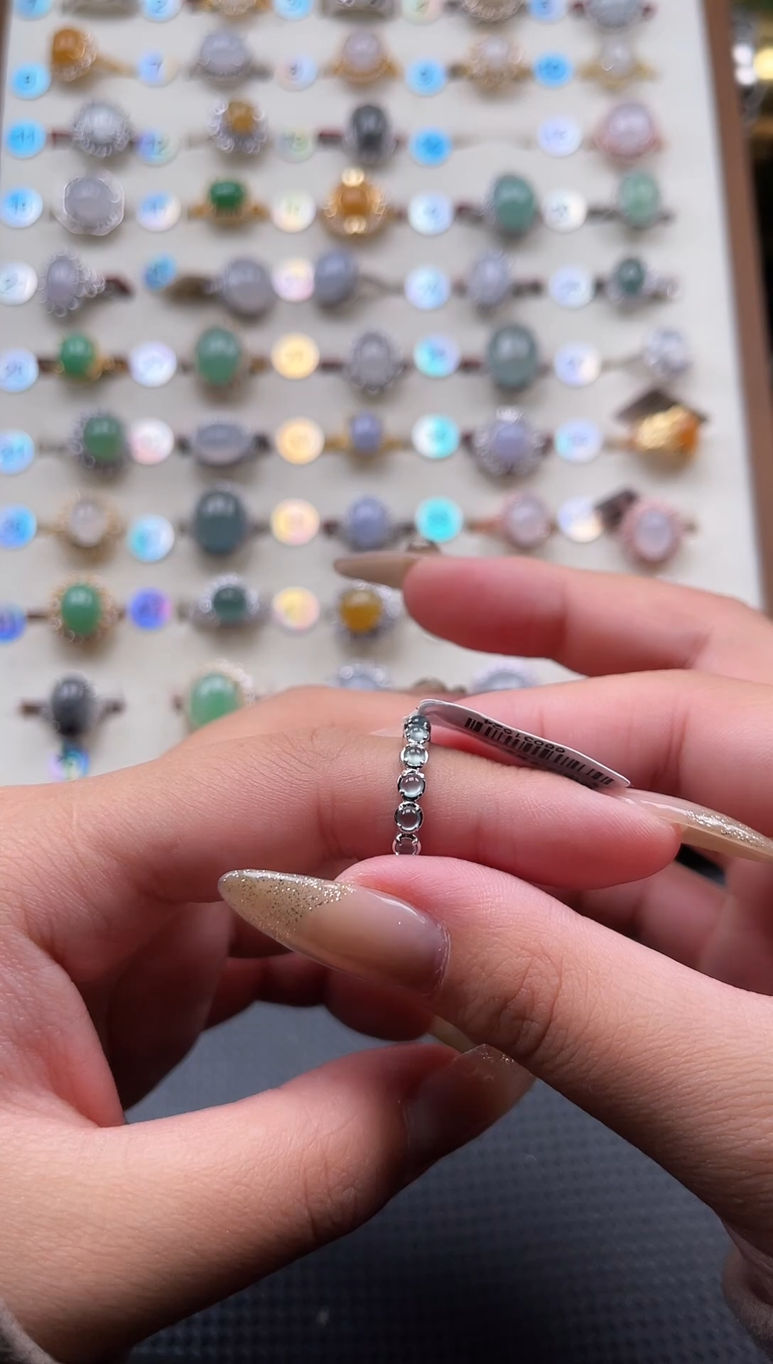 【闪购商品】翡翠戒指银S925镶嵌天然A货翡翠戒指