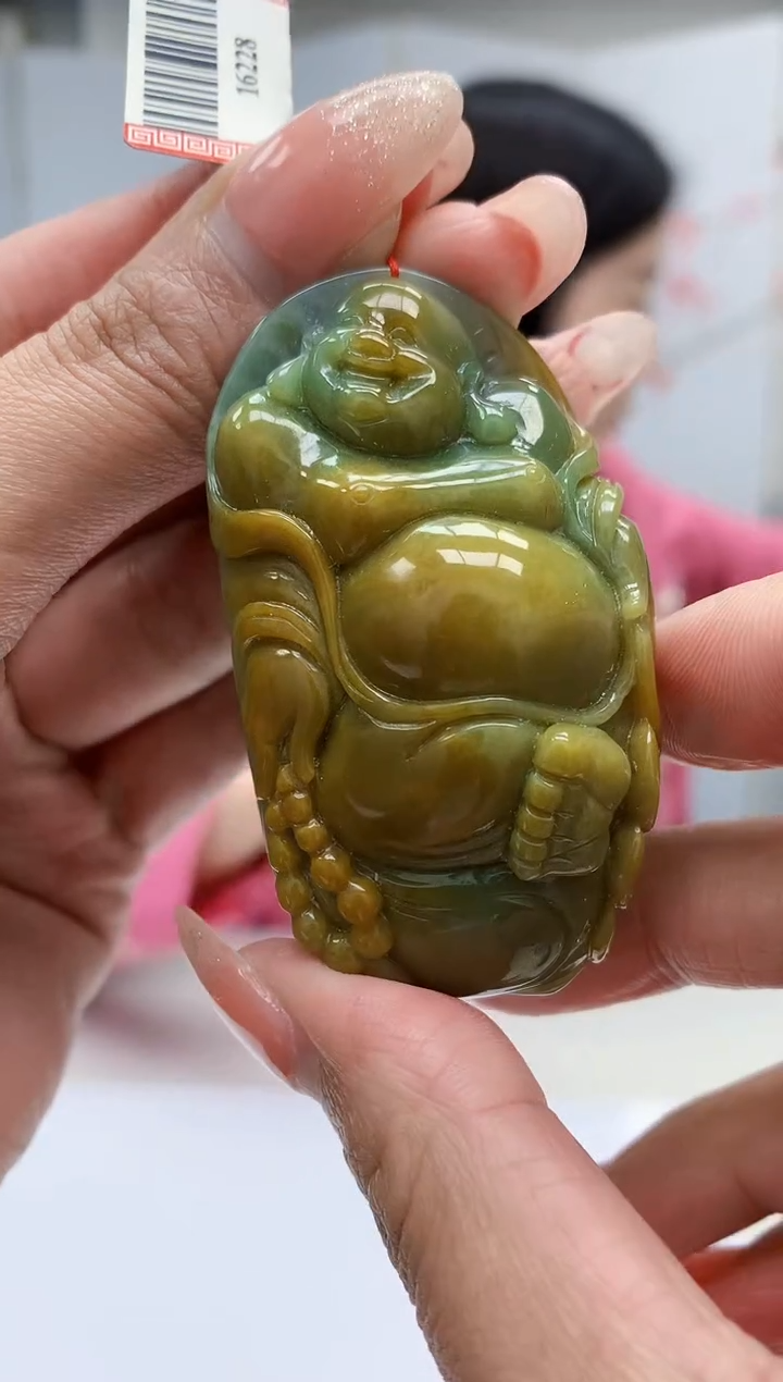 【闪购商品】定制翡翠未镶嵌4852MM-毛货挂件441