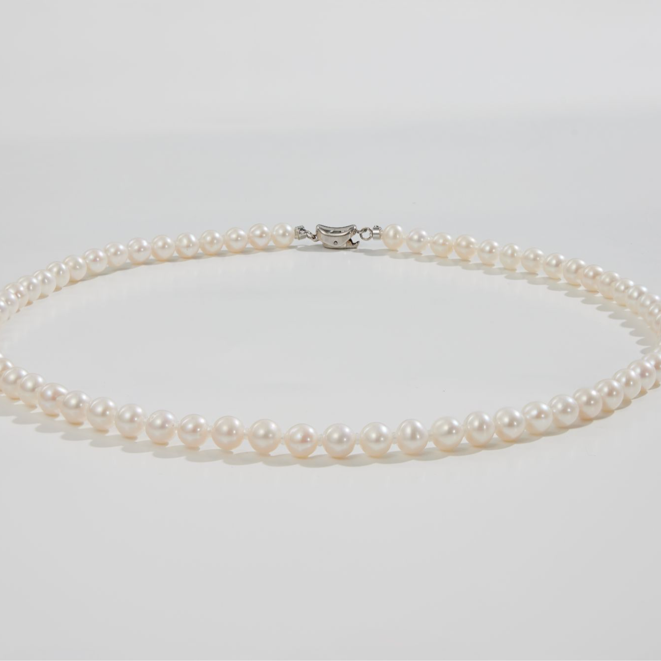 礼兰珠宝 S925银无核淡水珍珠项链 5-6mm
