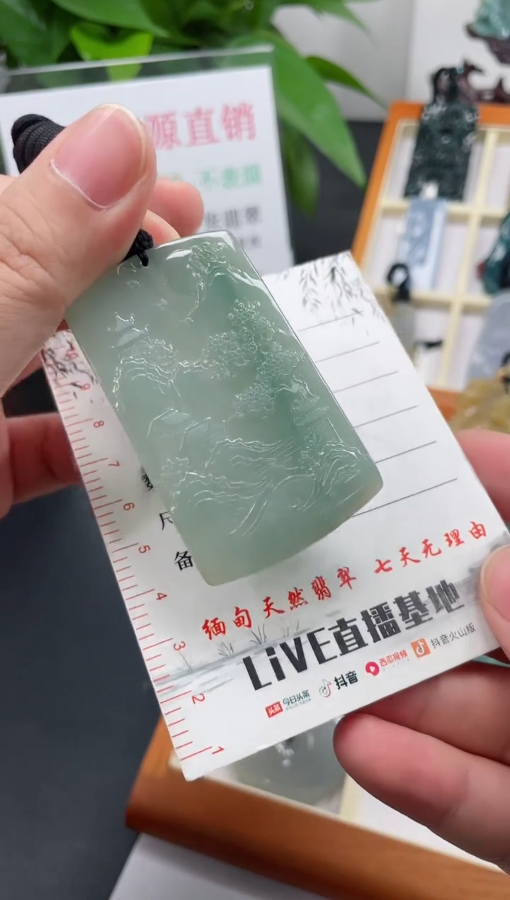 【闪购商品】翡翠颈饰未镶嵌山水