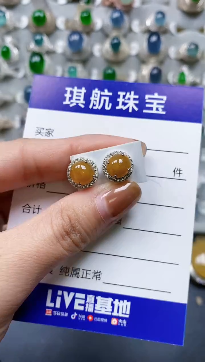 【闪购商品】翡翠耳饰银S925镶嵌0160