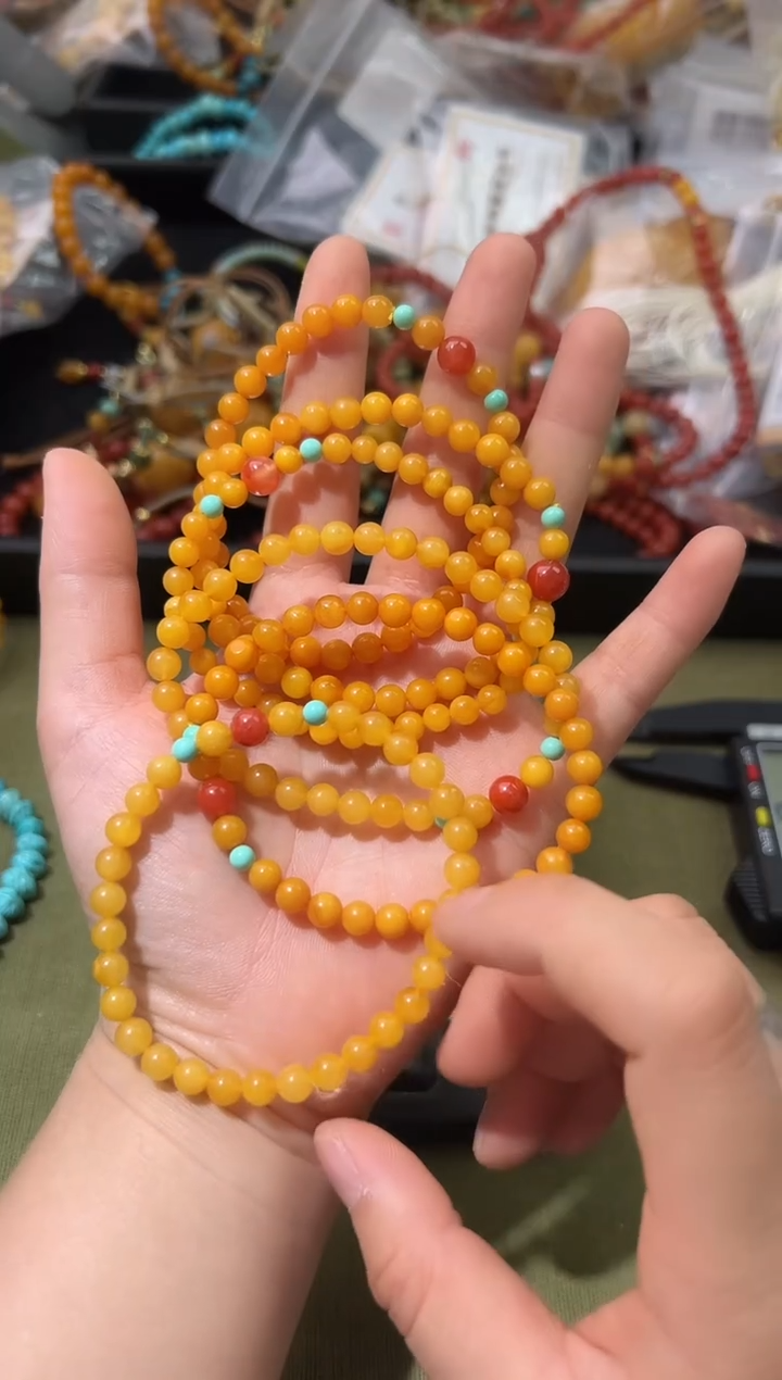 裸石琥珀未镶嵌琥珀蜜蜡手串多样性发一条