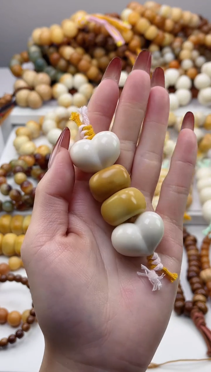 手串菩提根/象牙果象牙果花瓣屁桃溏心藏扣20mm棒棒糖