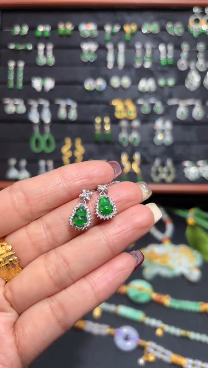 【闪购商品】翡翠颈饰银S925镶嵌葫芦/支持复检/一件