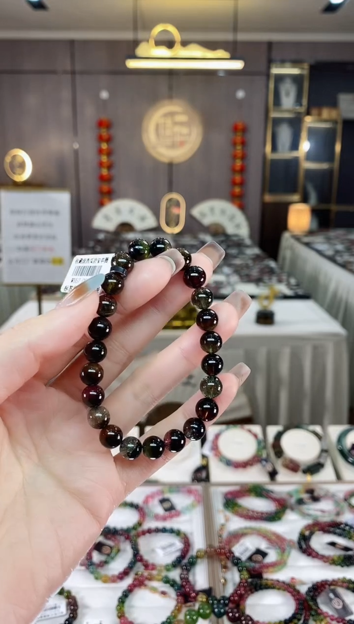 【闪购商品】碧玺西瓜单圈手串8mm+未镶嵌一物一证dan