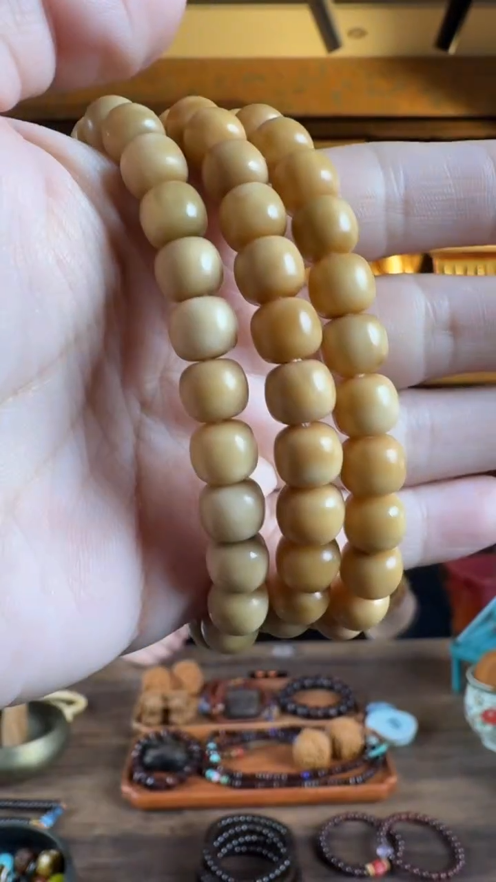 【闪购商品】木龙脊菩提 圆珠 老型8*9mm玉化料