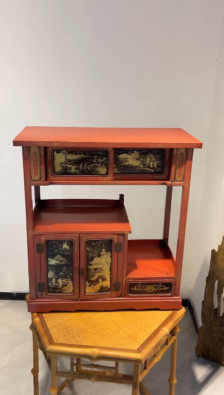 沈金雕刻 博古架