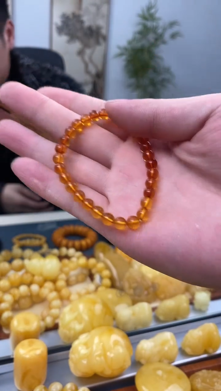 【闪购商品】琥珀裸石未镶嵌天然琥珀蜜蜡手链