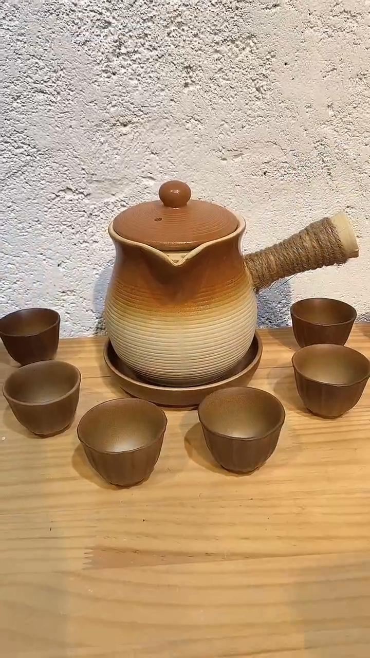 【闪购商品】1000ml美人+陶瓷盖+壶承+6莲花杯