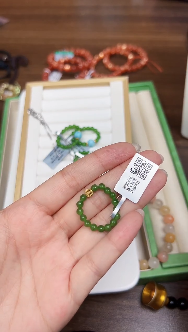 未镶嵌戒圈和田玉水*桃悦3887