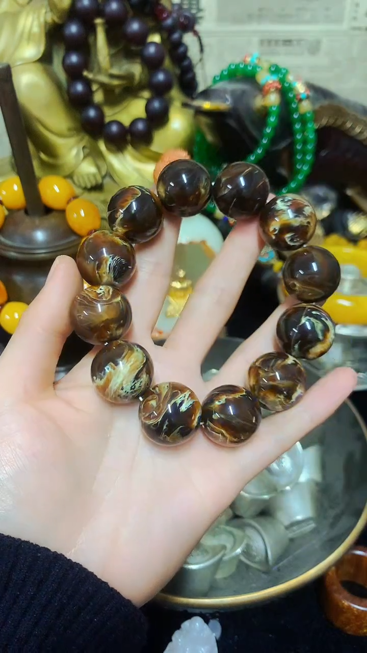 【闪购商品】琥珀手串未镶嵌主播推荐主播推荐