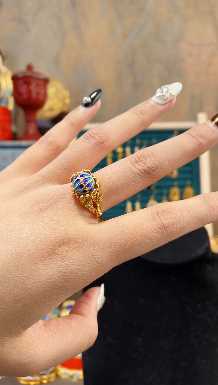 【闪购商品】非遗花丝镶嵌戒指转