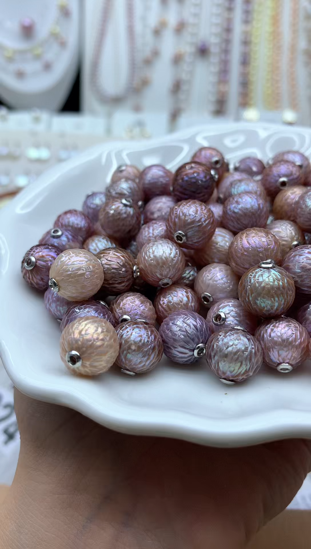 淡水珍珠银S925镶嵌吊坠(不含链)多样性发其一