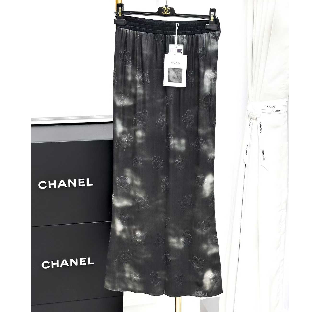 99新 Chanel/香奈儿 36码22A水墨晕染半身裙，长裙