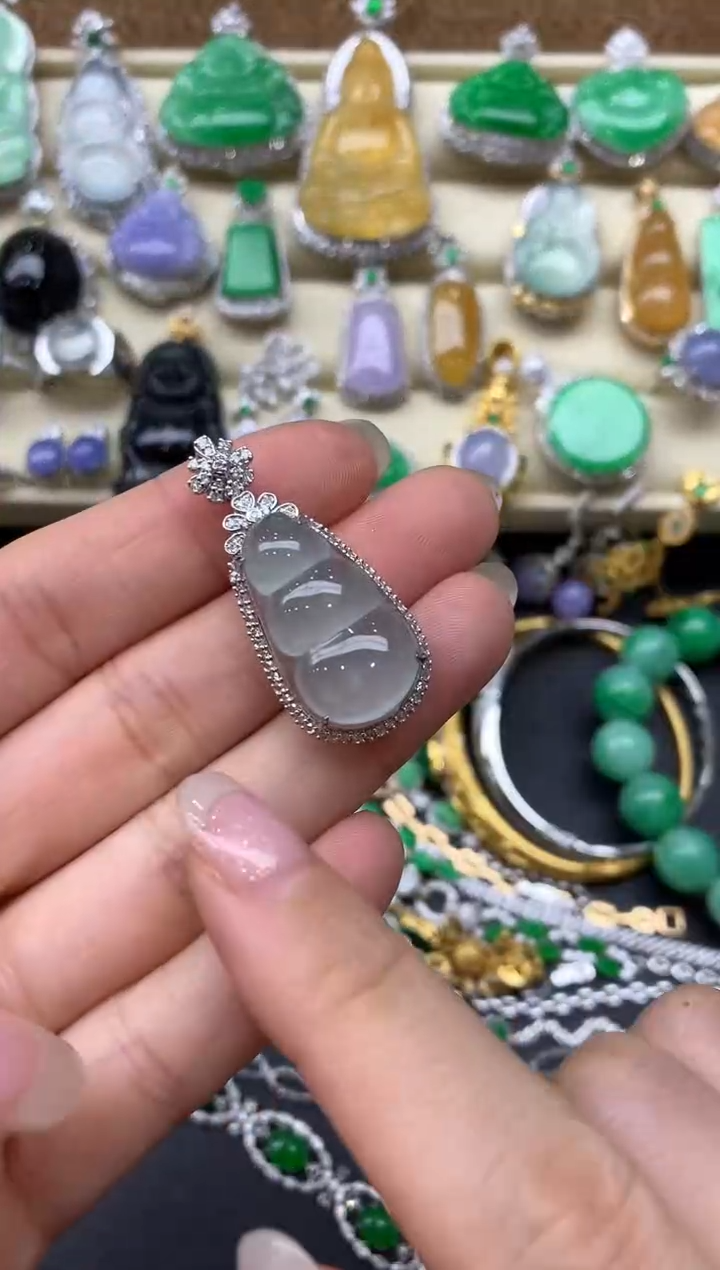 【闪购商品】翡翠颈饰18K金镶嵌474-中国好珍宝