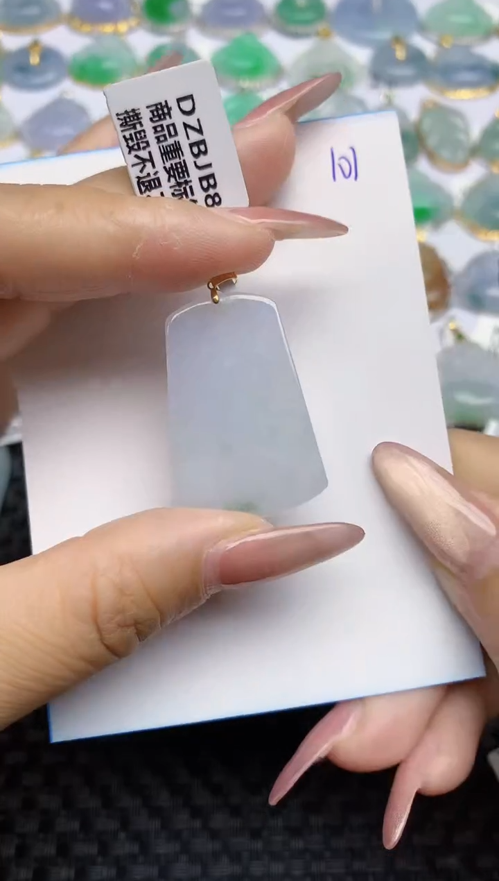 【闪购商品】翡翠颈饰18K金镶嵌天然A货翡翠 101