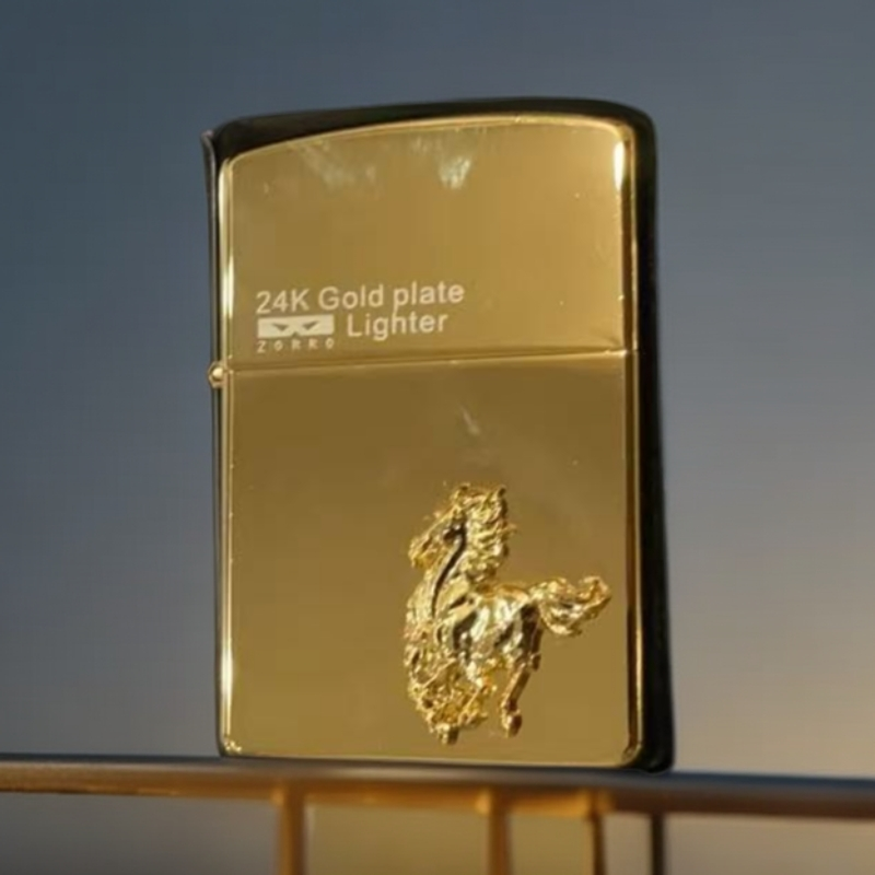 ZORRO【Z2-1099G】生肖马官二代金机芯镀金防风创意男士