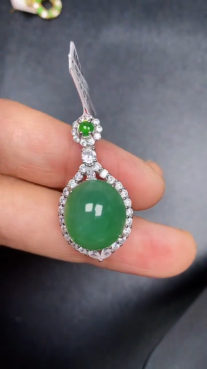 银S925镶嵌戒指翡翠3220