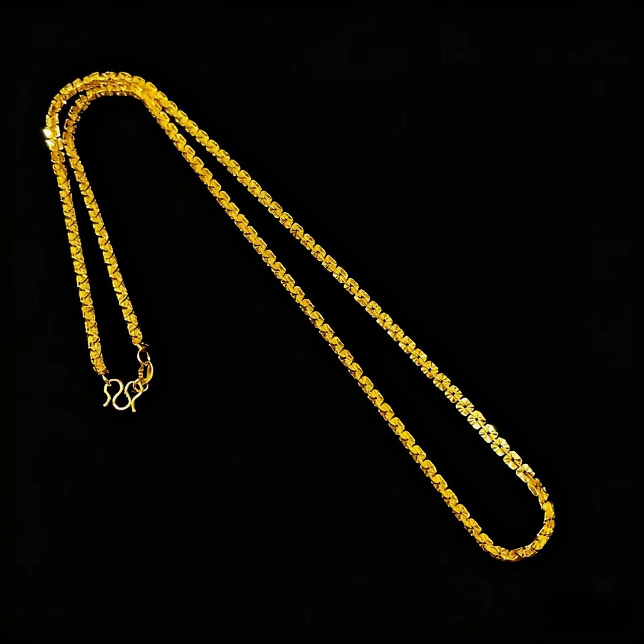  【活动】新中式精美百搭六芒星车花麦子合金项链HM10324