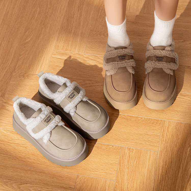 大东女鞋时尚雪地靴加绒加厚女鞋冬季毛毛鞋厚底保暖外穿棉鞋0712