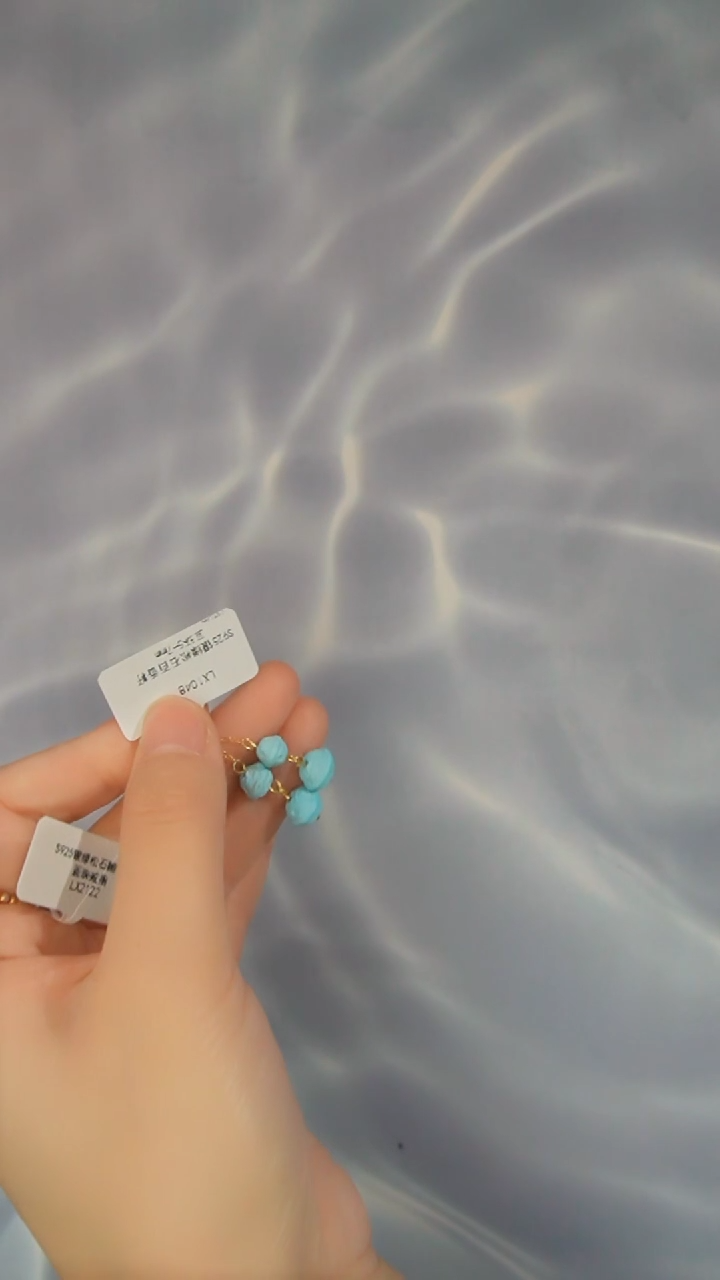 【闪购商品】绿松石耳环银S925镶嵌发货一件