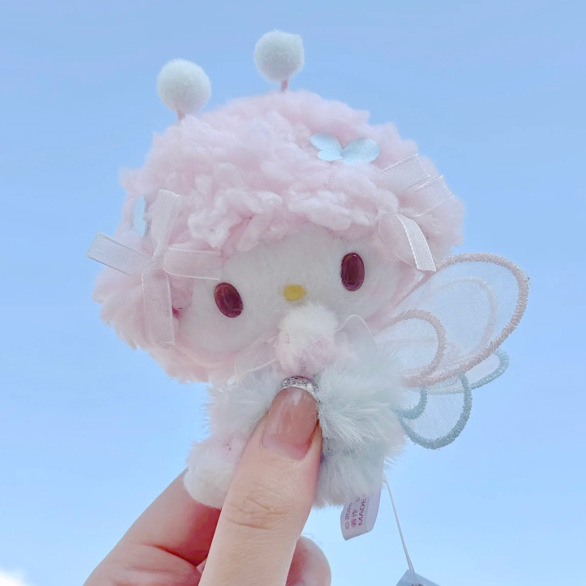 【春季新款】Hello Kitty 小羊蝴蝶钥匙扣玩偶