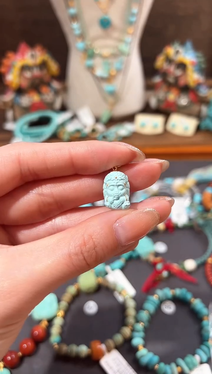 【闪购商品】绿松石提溜18K金镶嵌绿松石提溜