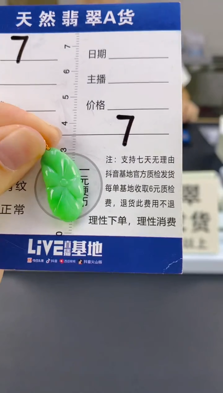 【闪购商品】翡翠颈饰18K金镶嵌天然A货翡翠