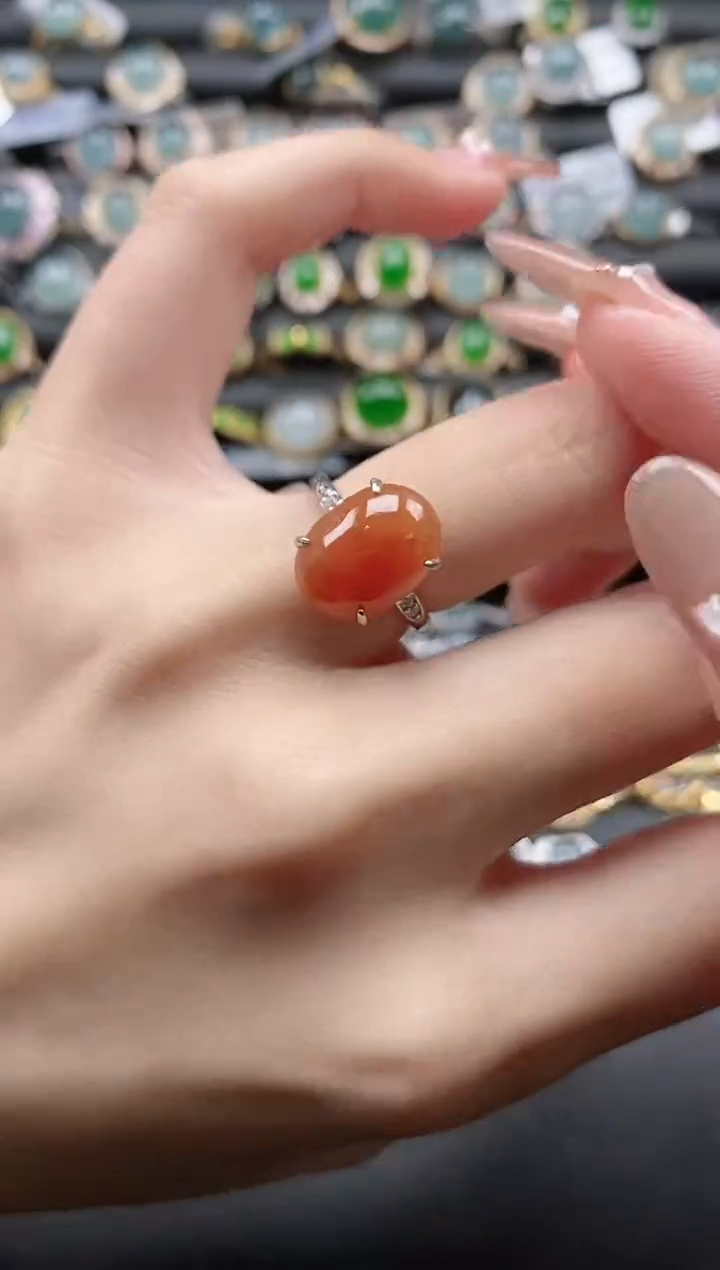 【闪购商品】翡翠戒指银S925镶嵌51151