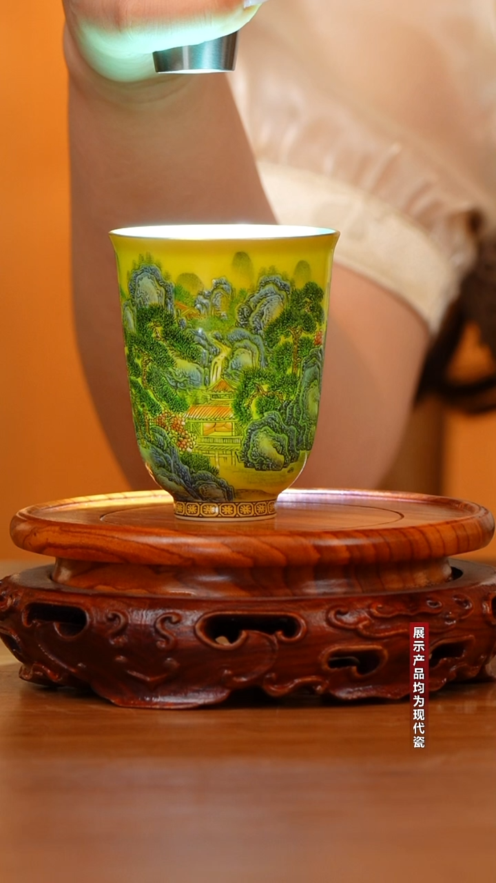 杯子【央广非遗】古窑御器珐琅彩杯