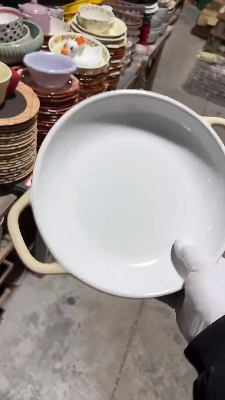 陶瓷磨砂双耳盘微瑕 凑满20元包邮