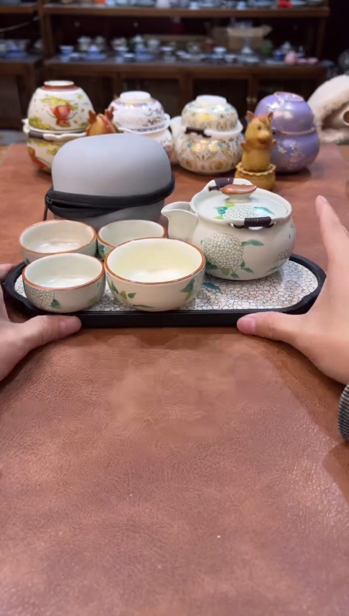 真的很便宜会开片的旅行茶具