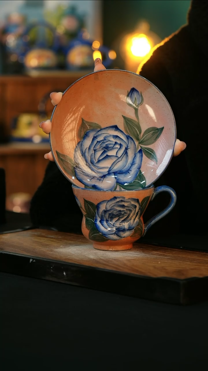 【闪购商品】杯手绘心瓷陶瓷浮力