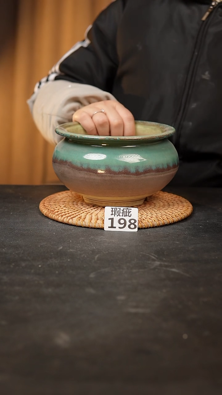 【闪购商品】瓷片198泥泥手工花盆口13