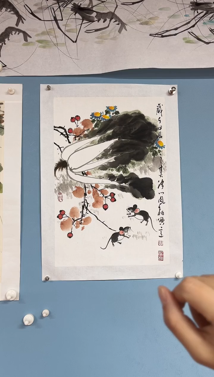 国画马凤柏百财图