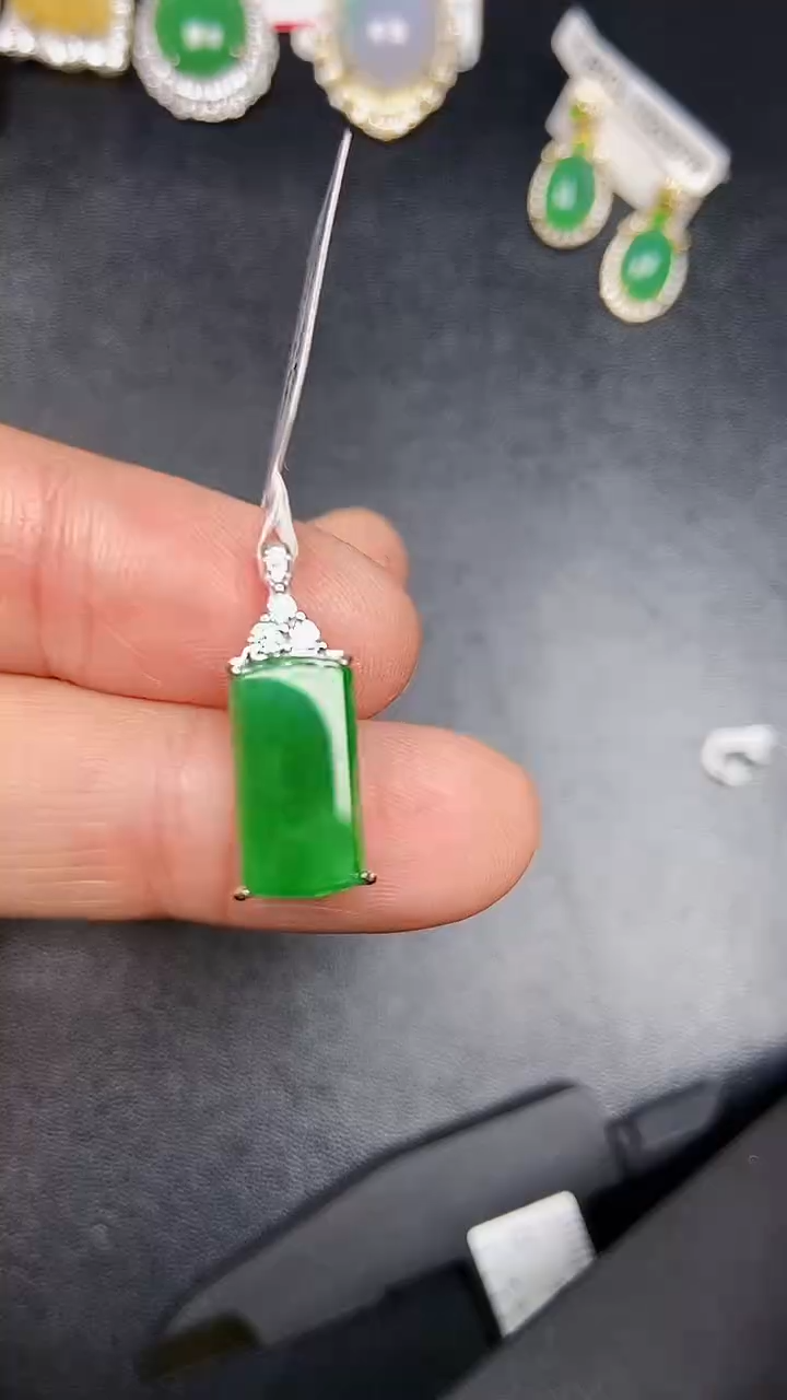 银S925镶嵌戒指翡翠3790