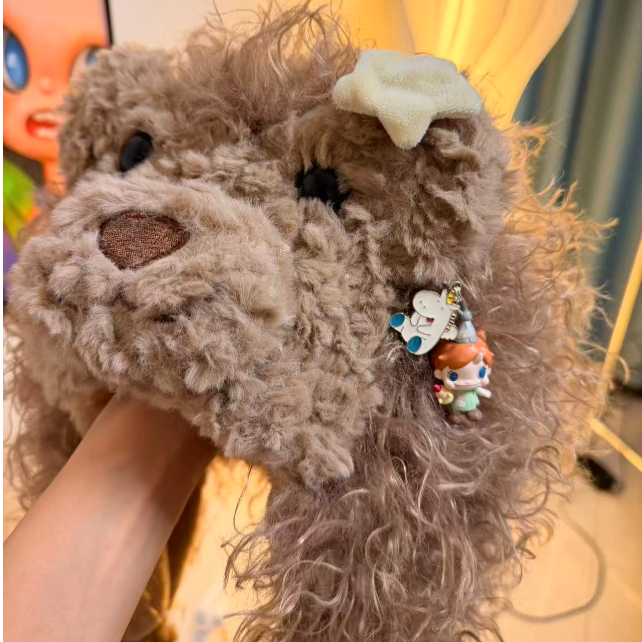 芝麻纯手工diy创意潮流围巾可爱立体萌粒潮玩（送发饰一抽）