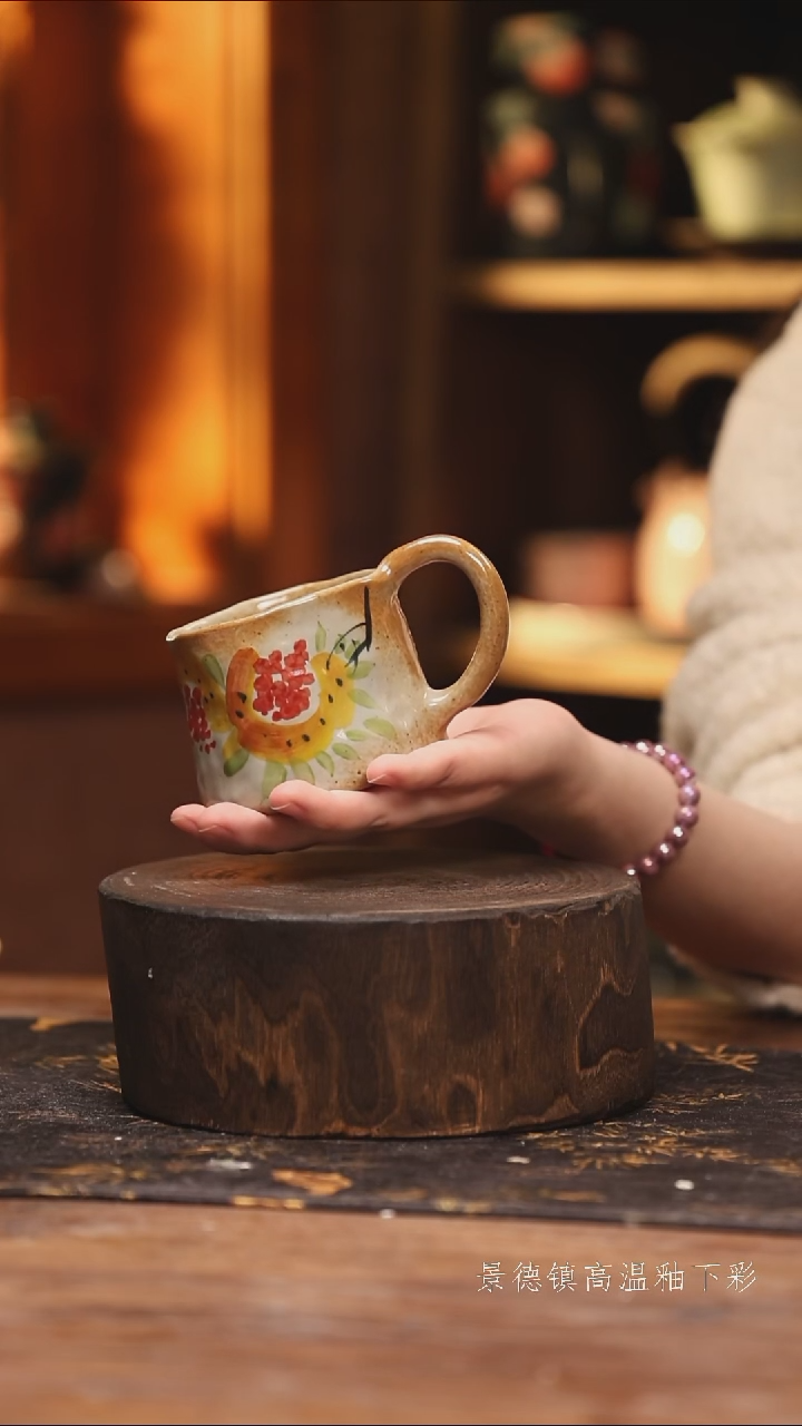 陶瓷景德镇高温釉下手绘陶瓷@L171@