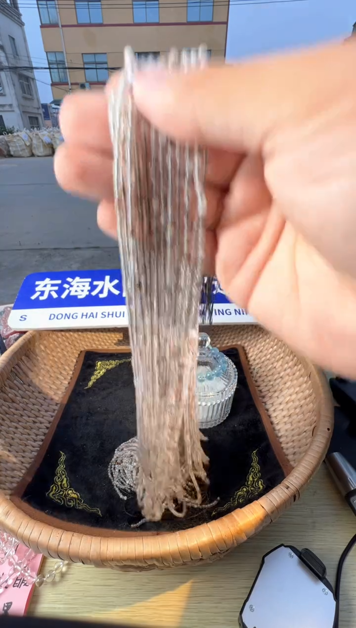 水晶手链未镶嵌天然3mm黑晶超小米链多样性发一