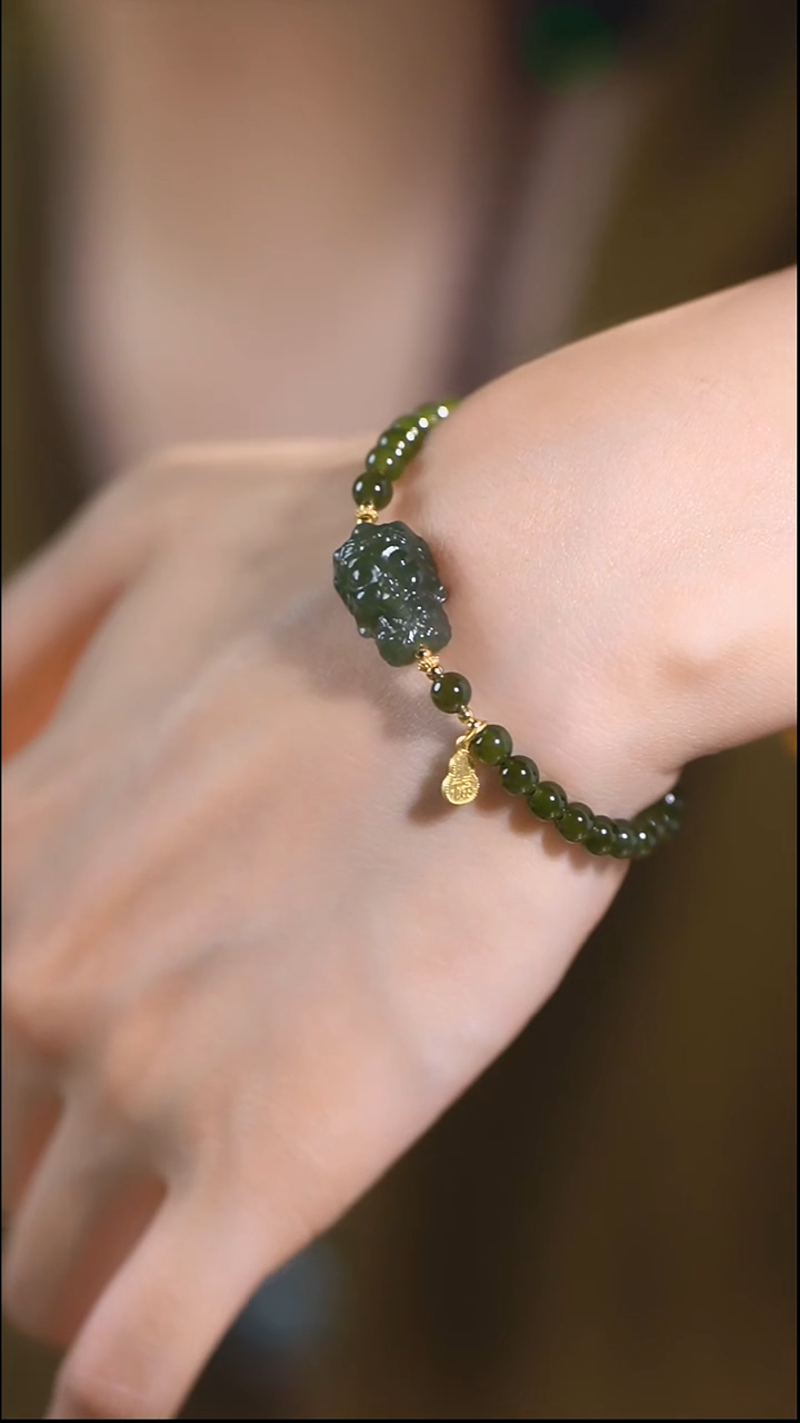 未镶嵌手串和田玉和田单圈度度