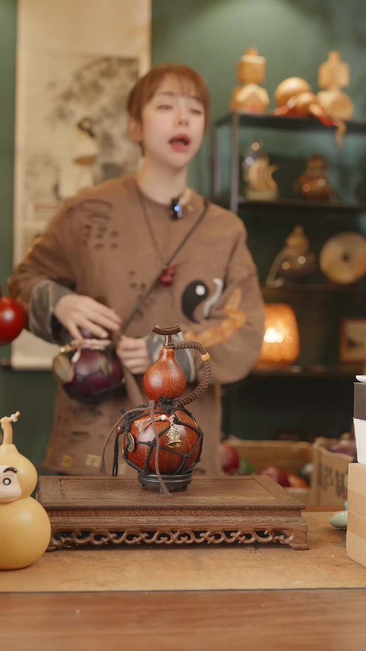 【闪购商品】126号精品天然大漆工艺防渗内胆酒葫芦~