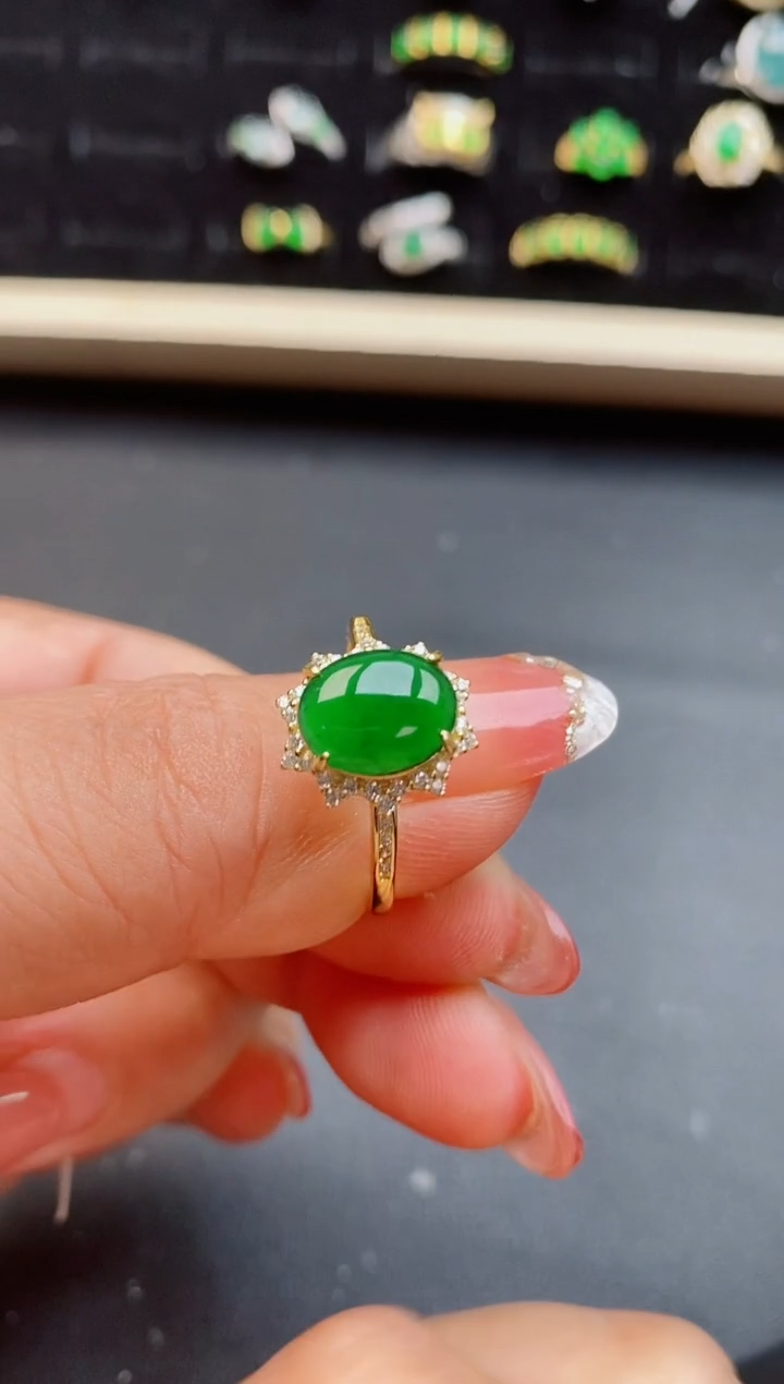 【闪购商品】翡翠戒指银S925镶嵌1212