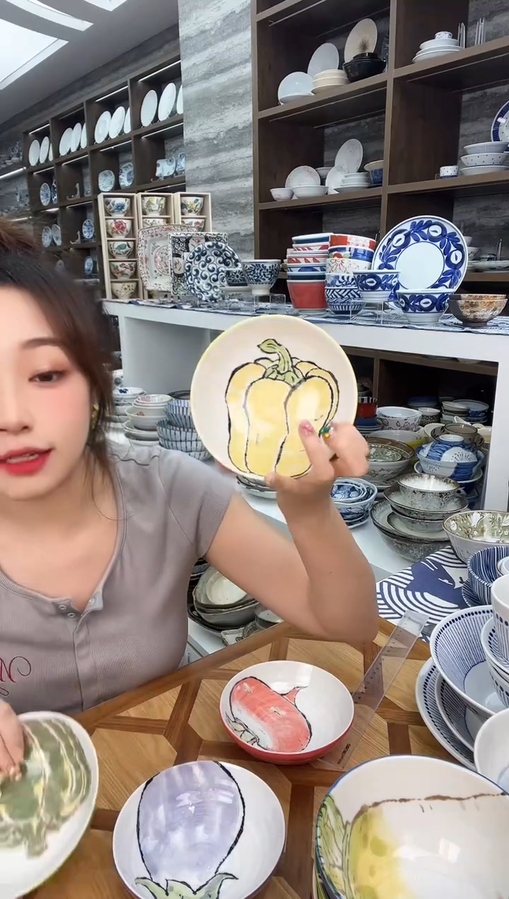 瓷蔬菜小钵13.5cm两支