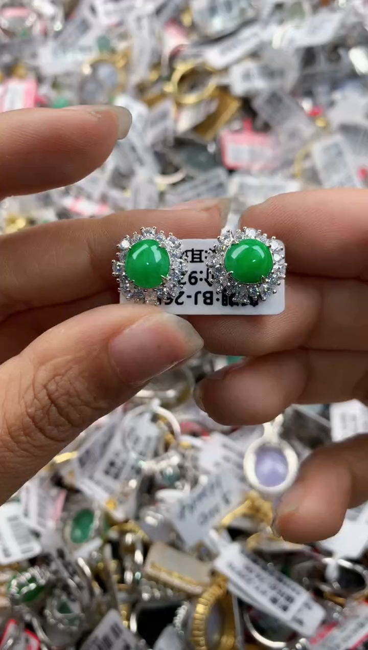 银S925镶嵌戒指翡翠121212---1