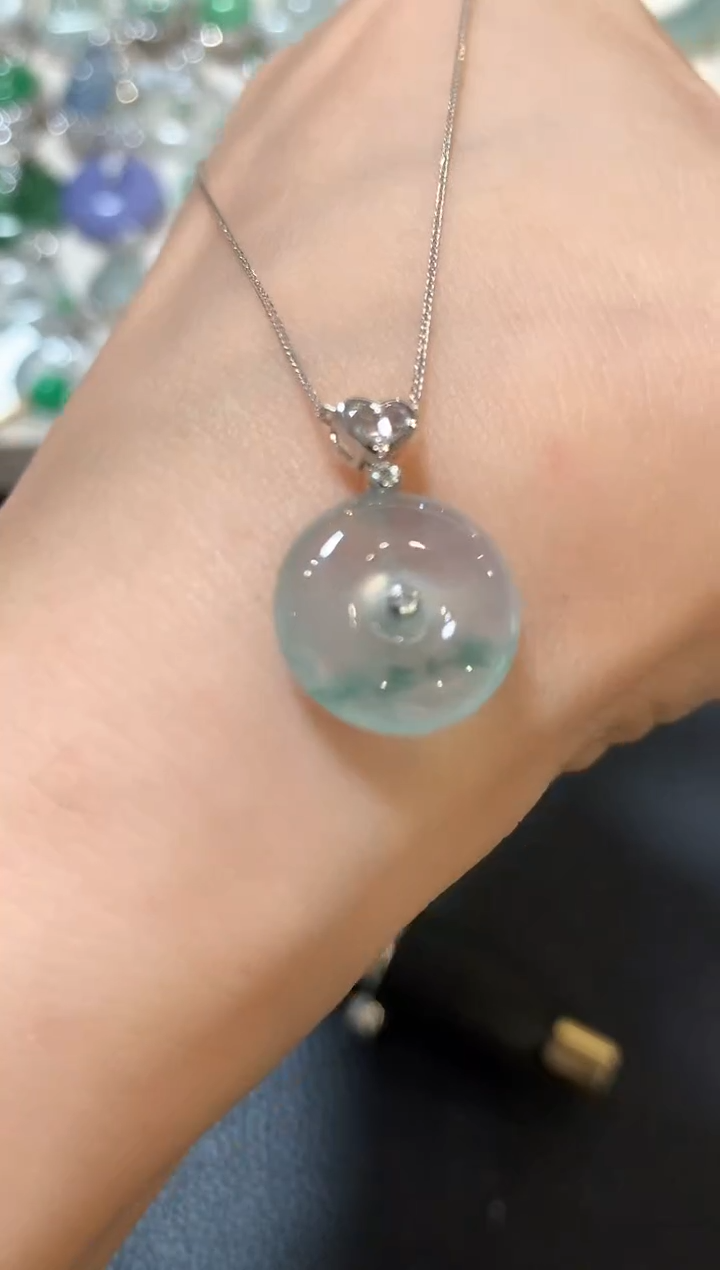 套链18K金镶嵌翡翠z50 