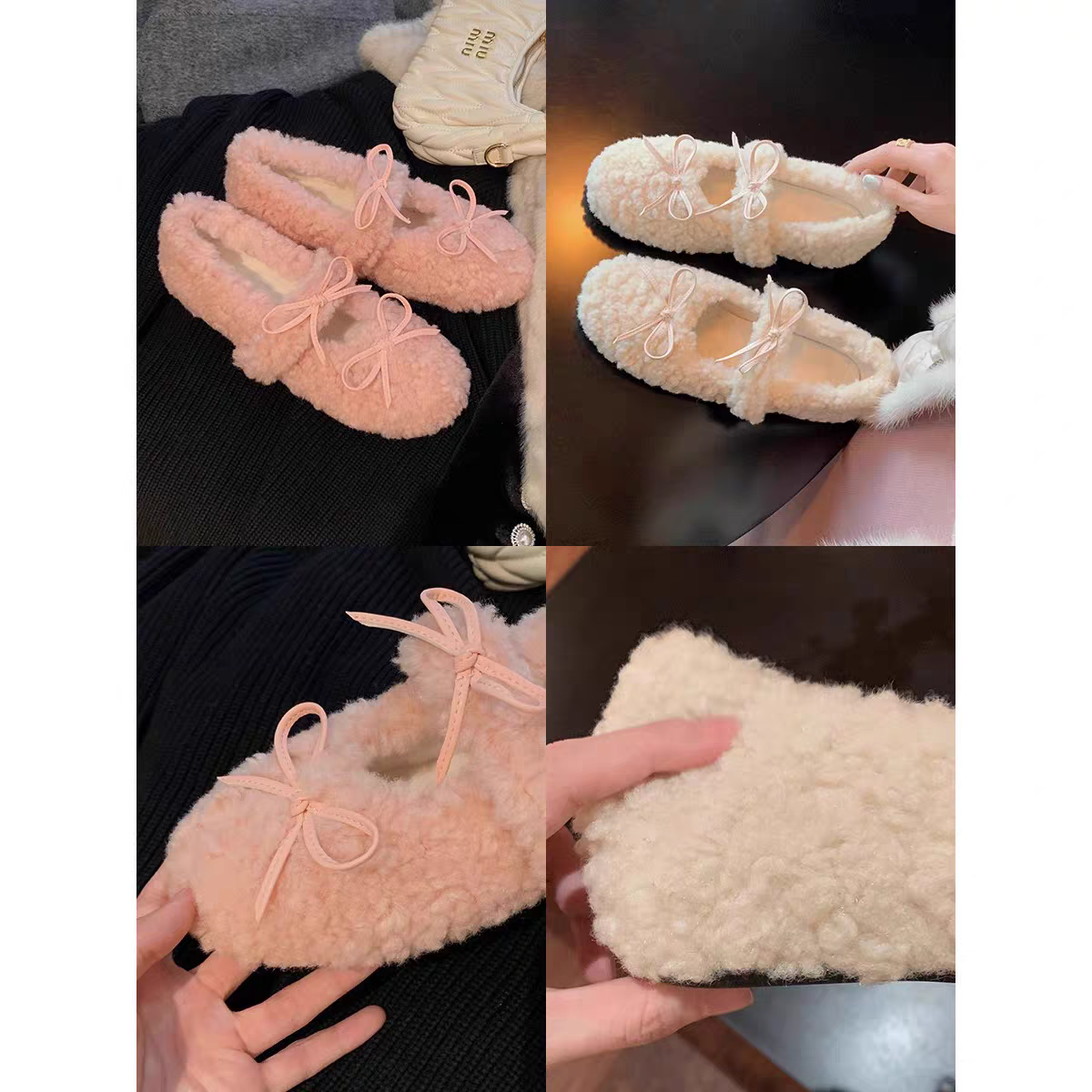 甜美纯色韩版棉鞋单鞋冬季秋季休闲