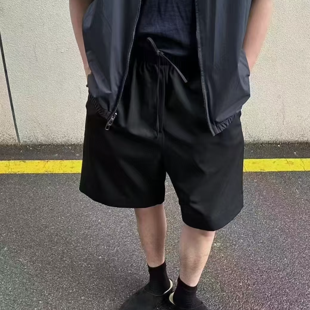 Q-25531-夏季新款高级速干百搭短裤男女同款
