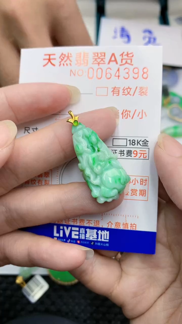 【闪购商品】翡翠颈饰18K金镶嵌            8