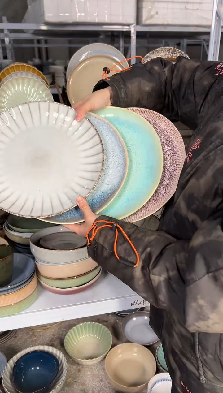 陶瓷外贸尾货瑕疵满20包邮X4大盘